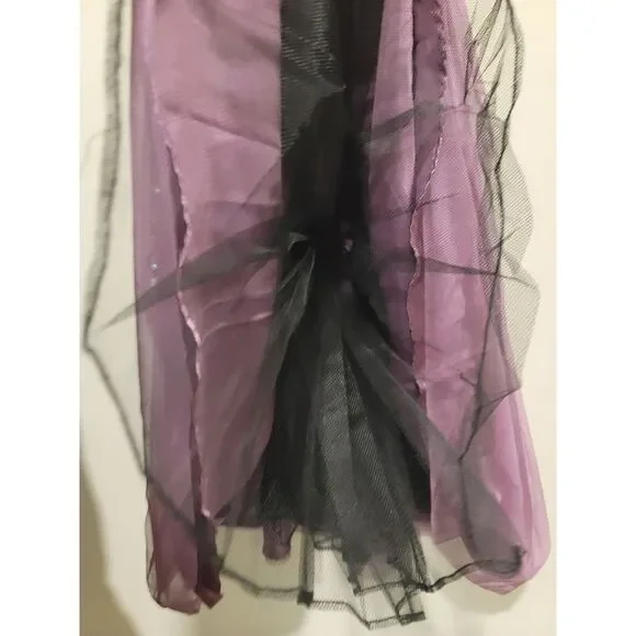 JOSH JAZZ Purple Prom Party Dress 3/4 Strapless Sequin Tulle Homecoming $100 NWT - Picture 5 of 7